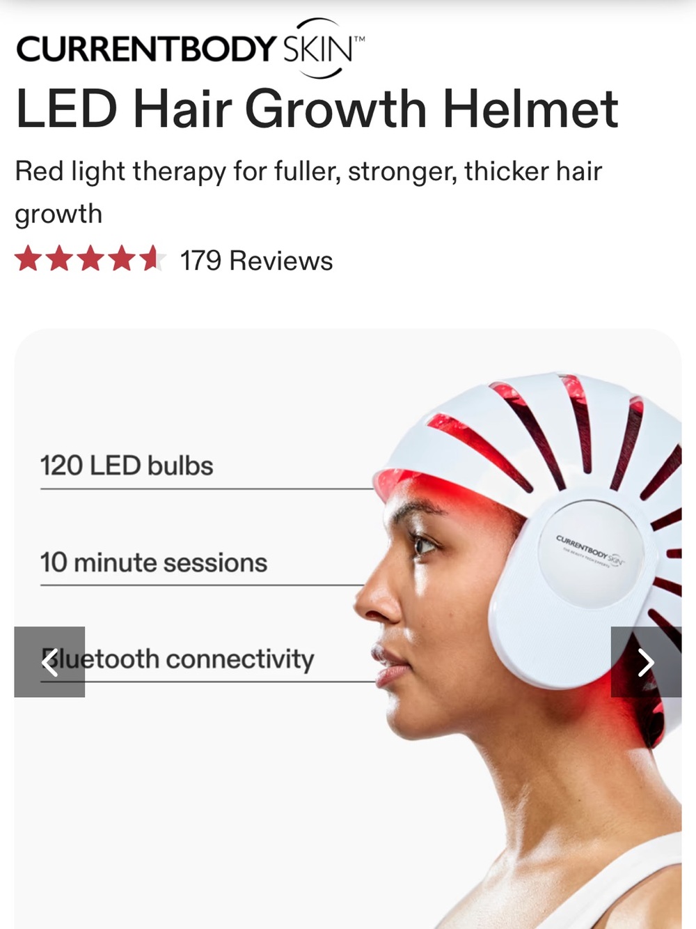CurrentBody LED Hair Growth Helmet
